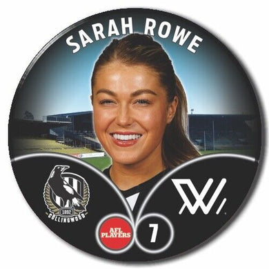 2023 AFLW S7 Collingwood Player Badge - ROWE, Sarah