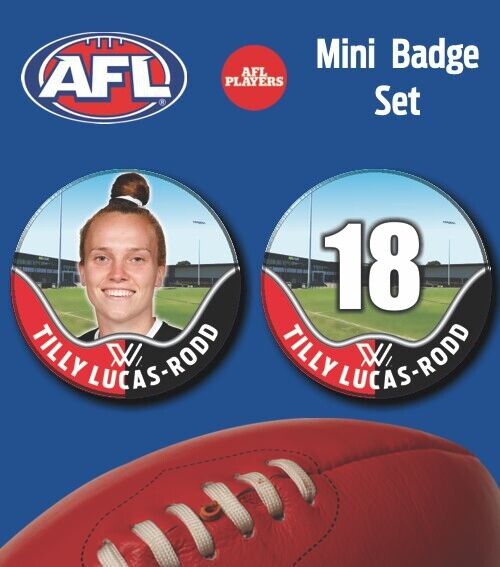 2021 AFLW St. Kilda Mini Player Badge Set - LUCAS-RODD, Tilly