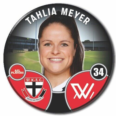 2022 AFLW St Kilda Player Badge - MEYER, Tahlia
