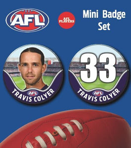 2021 AFL Fremantle Mini Player Badge Set - COLYER, Travis