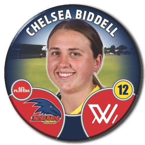 2022 AFLW Adelaide Player Badge - BIDDELL, Chelsea