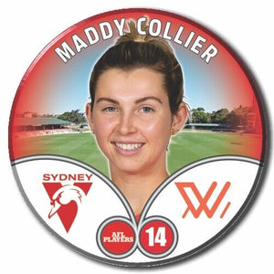2023 AFLW S7 Sydney Swans Player Badge - COLLIER, Maddy