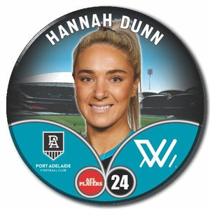 2023 AFLW S7 Port Adelaide Player Badge - DUNN, Hannah