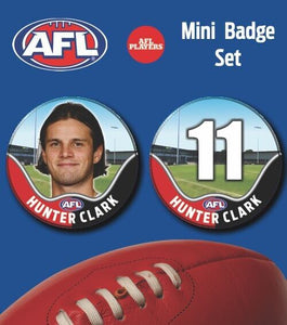 2021 AFL St Kilda Mini Player Badge Set - CLARKE, Hunter
