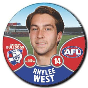 2021 AFL Western Bulldogs Player Badge - WEST, Rhylee