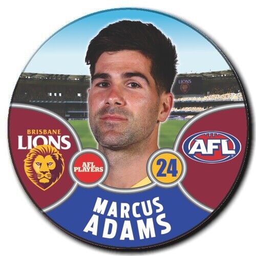 2021 AFL Brisbane Lions Player Badge - ADAMS, Marcus