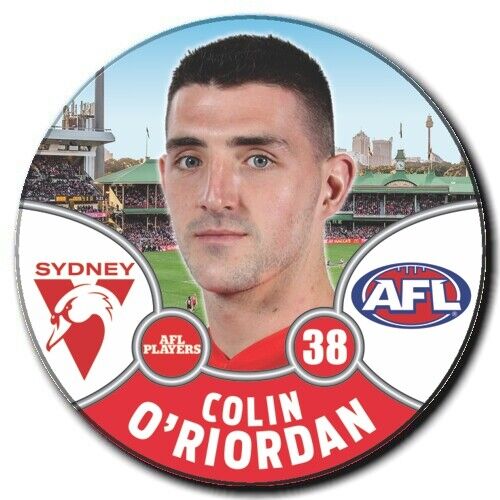 2021 AFL Sydney Swans Player Badge - O'RIORDAN, Colin