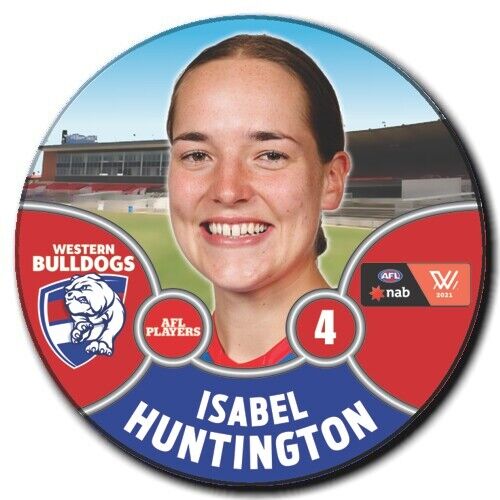 2021 AFLW Western Bulldogs Player Badge - HUNTINGTON, Isabel