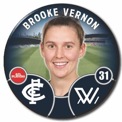 2022 AFLW Carlton Player Badge - VERNON, Brooke