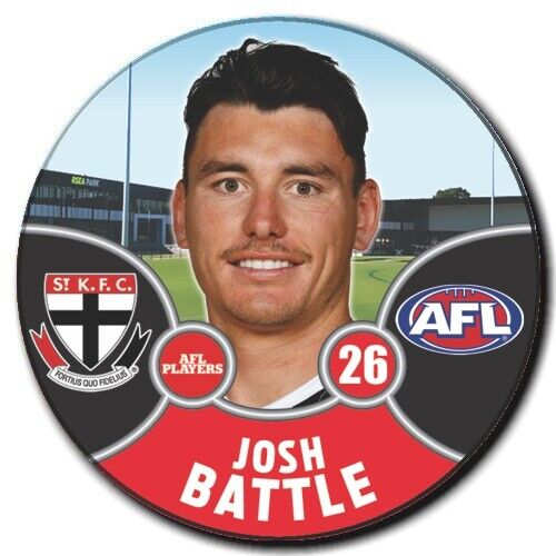 2021 AFL St Kilda Player Badge - BATTLE, Josh