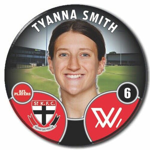 2022 AFLW St Kilda Player Badge - SMITH, Tyanna