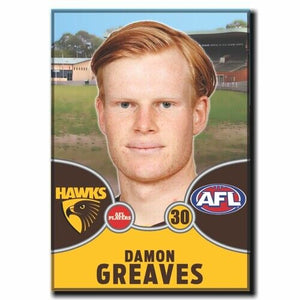 2021 AFL Hawthorn Player Magnet - GREAVES, Damon