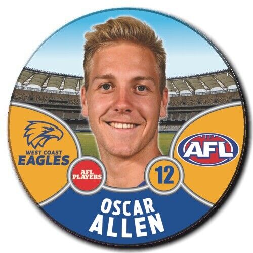 2021 AFL West Coast Eagles Player Badge - ALLEN, Oscar