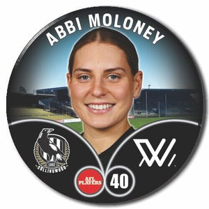 2023 AFLW S7 Collingwood Player Badge - MOLONEY, Abbi