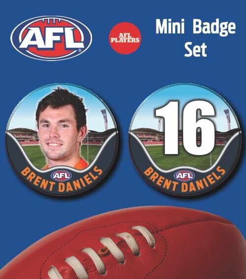 2021 AFL GWS Mini Player Badge Set - DANIELS, Brent