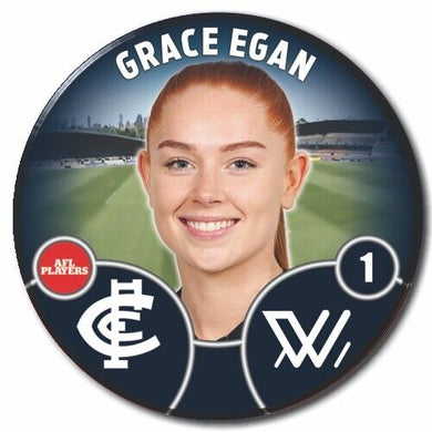 2022 AFLW Carlton Player Badge - EGAN, Grace