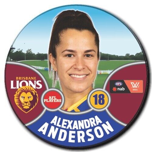 2021 AFLW Brisbane Player Badge - ANDERSON, Alexandra