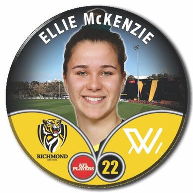 2023 AFLW S7 Richmond Player Badge - McKENZIE, Ellie