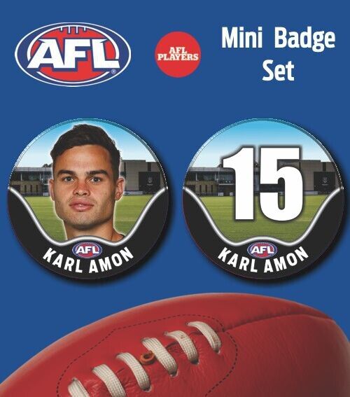 2021 AFL Port Adelaide Mini Player Badge Set - AMON, Karl