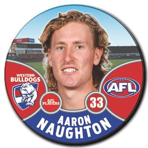 2021 AFL Western Bulldogs Player Badge - NAUGHTON, Aaron
