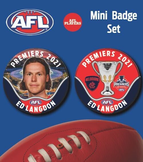 2021 AFL PREMIERS MINI BADGE SET - LANGDON, Ed