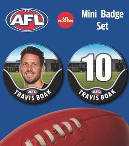 2021 AFL Port Adelaide Mini Player Badge Set - BOAK, Travis