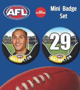 2021 AFL Richmond Mini Player Badge Set - BOLTON, Shai