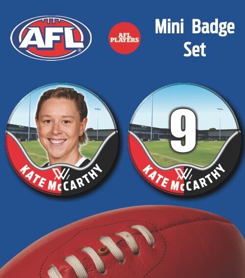 2021 AFLW St. Kilda Mini Player Badge Set - McCARTHY, Kate