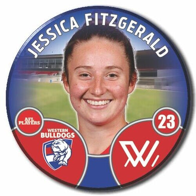 2022 AFLW Western Bulldogs Player Badge - FITZGERALD, Jessica