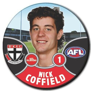 2021 AFL St Kilda Player Badge - COFFIELD, Nick