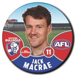 2021 AFL Western Bulldogs Player Badge - MACRAE, Jack