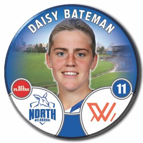 2022 AFLW North Melbourne Player Badge - BATEMAN, Daisy
