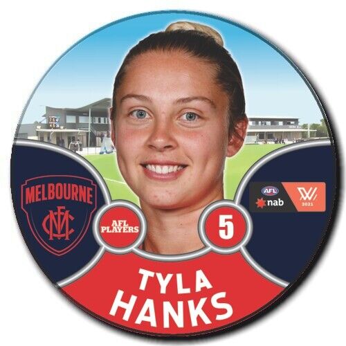 2021 AFLW Melbourne Player Badge - HANKS, Tyla