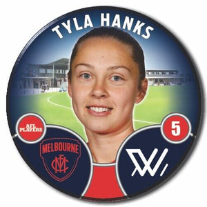 2022 AFLW Melbourne Player Badge - HANKS, Tyla