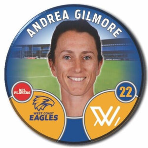 2022 AFLW West Coast Eagles Player Badge - GILMORE, Andrea