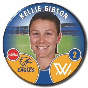 2022 AFLW West Coast Eagles Player Badge - GIBSON, Kellie