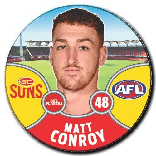 2021 AFL Gold Coast Player Badge - CONROY, Matt