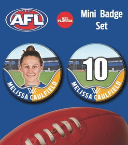 2021 AFLW West Coast Eagles Mini Player Badge Set - CAULFIELD, Melissa
