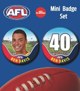 2021 AFL Adelaide Mini Player Badge Set - DAVIS, Ben