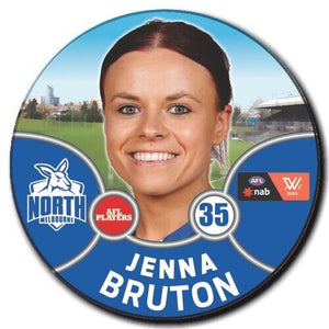 2021 AFLW North Melbourne Player Badge - BRUTON, Jenna