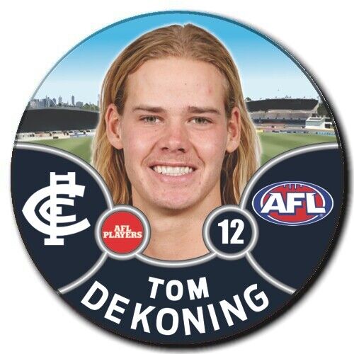 2021 AFL Carlton Player Badge - DE KONING, Tom
