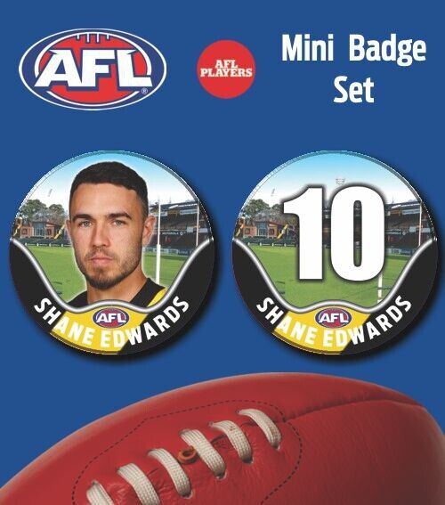 2021 AFL Richmond Mini Player Badge Set - EDWARDS, Shane