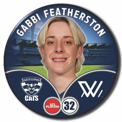 2023 AFLW S7 Geelong Player Badge - FEATHERSTON, Gabbi