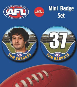 2021 AFL West Coast Eagles Mini Player Badge Set - BARRASS, Tom