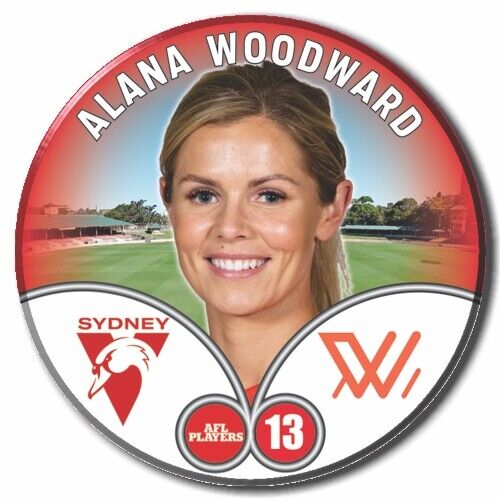2023 AFLW S7 Sydney Swans Player Badge - WOODWARD, Alana