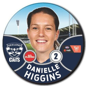 2021 AFLW Geelong Player Badge - HIGGINS, Danielle