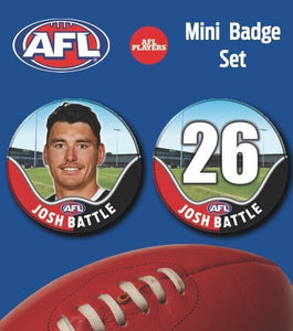 2021 AFL St Kilda Mini Player Badge Set - BATTLE, Josh