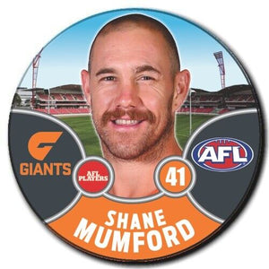 2021 AFL GWS Giants Player Badge - MUMFORD, Shane