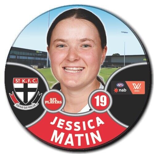 2021 AFLW St. Kilda Player Badge - MATIN, Jessica