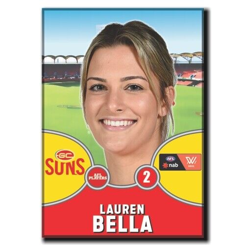 2021 AFLW Gold Coast Suns Player Magnet - BELLA, Lauren
